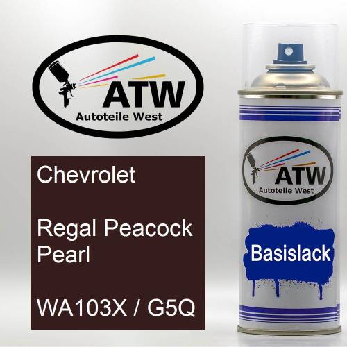 Chevrolet, Regal Peacock Pearl, WA103X / G5Q: 400ml Sprühdose, von ATW Autoteile West.